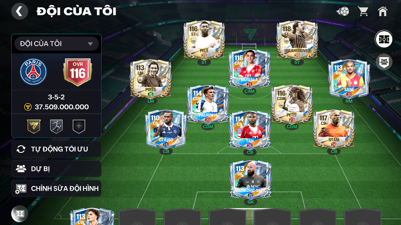 Acc ACC6 #ĐH 32B , OVR 116 