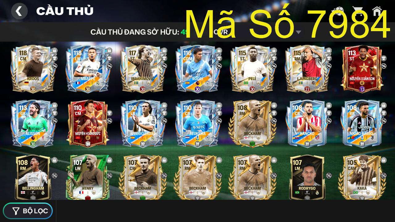 Acc ACC6 #M3P , KROSS , IBRA , RODRI , Dư 1076 Mảnh 