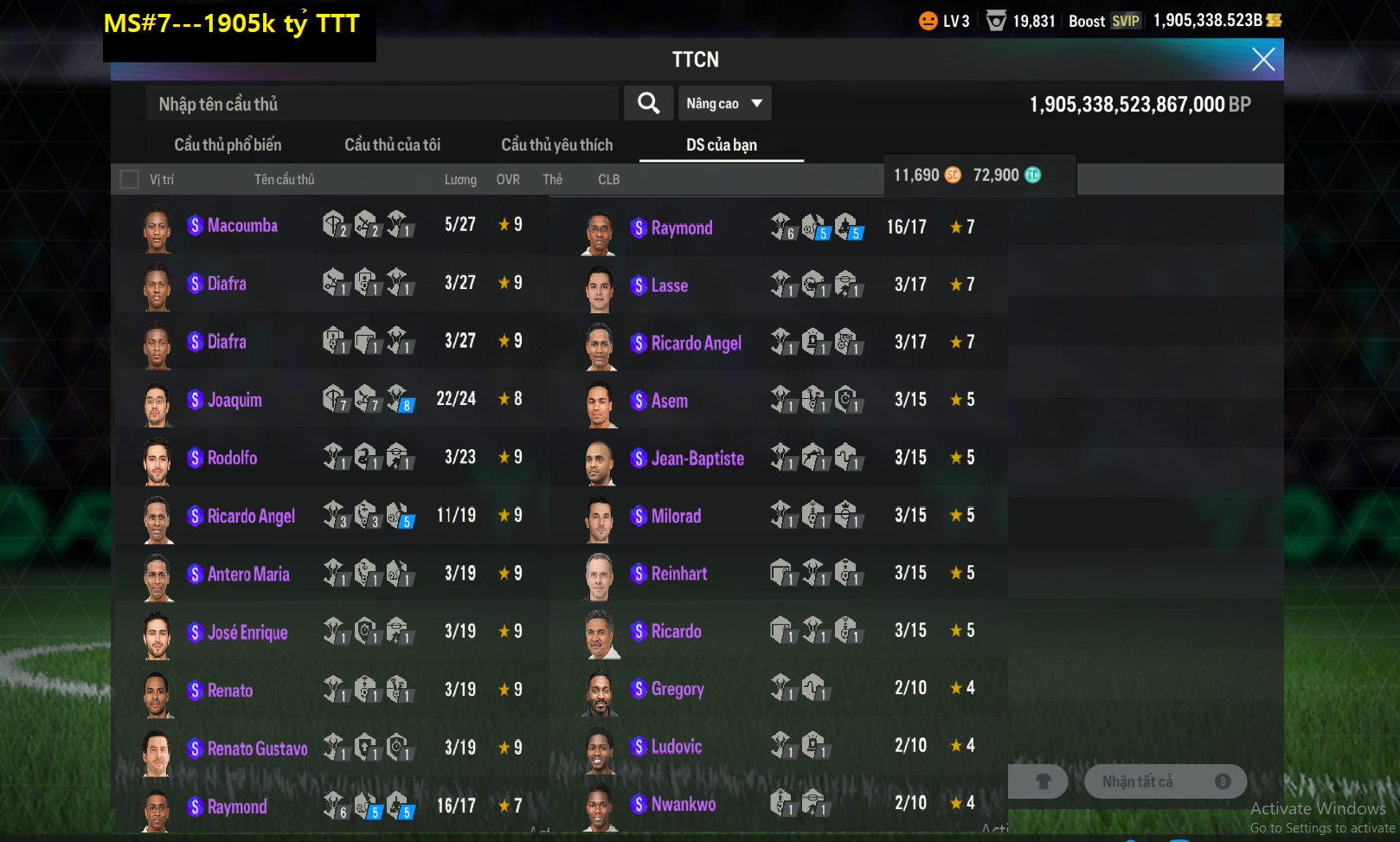 Acc ACCBP #trắng thông tin 