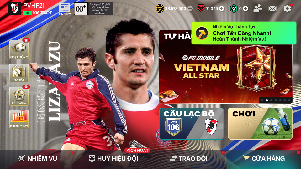 Acc ACC5 #FIGO 115 + 71K ĐÁ QUÝ 