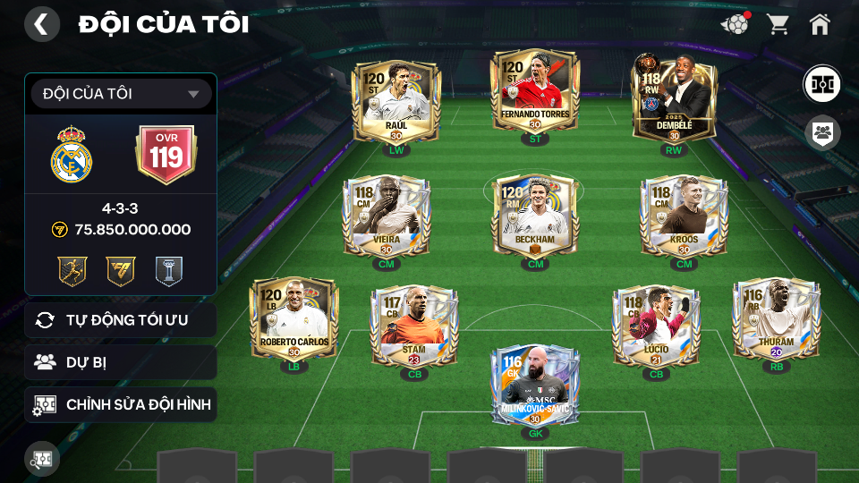 Acc ACC6 #T9 , Raul , Carlos chữ ký + 11B Coin 