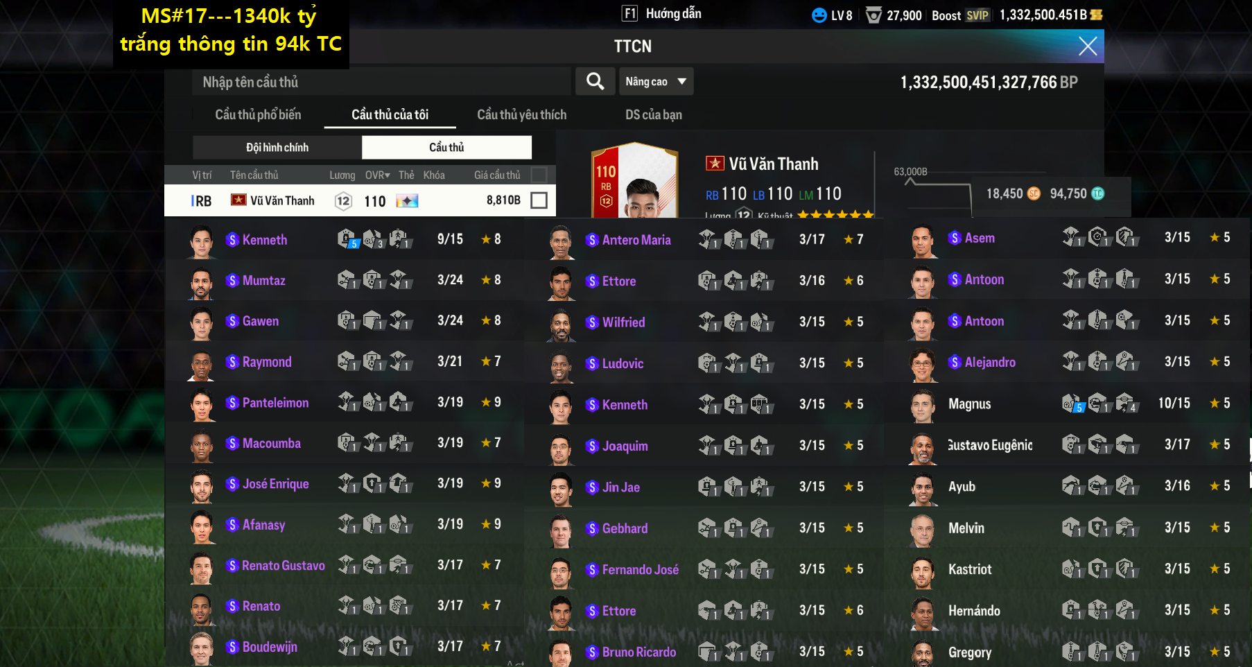 Acc ACCBP #trắng thông tin 