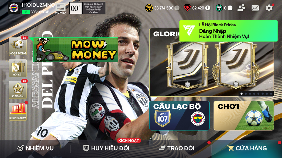 Acc ACC5 #62K ĐÁ QUÝ + Chiellini 115 