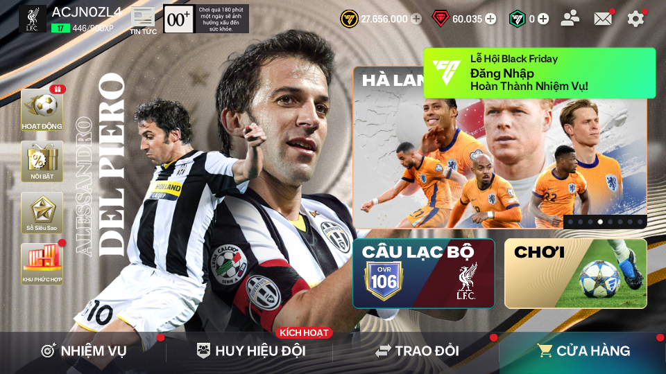 Acc ACC5 #EUSUBIO 113 + 60K ĐÁ QUÝ
 