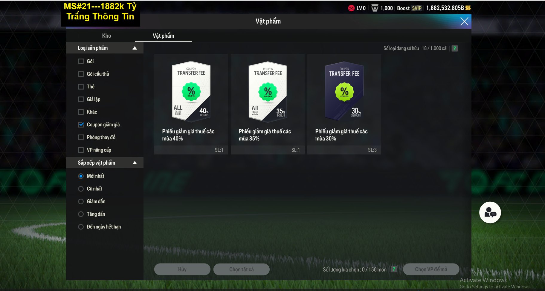 Acc ACCBP #trắng thông tin 