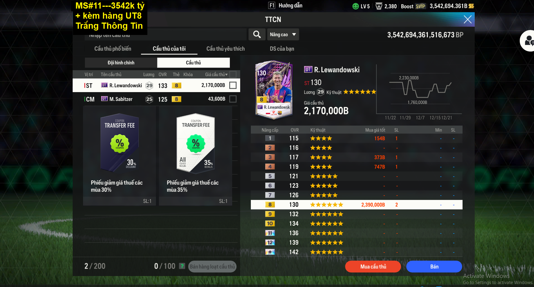 Acc FIFA #Trắng thông tin 