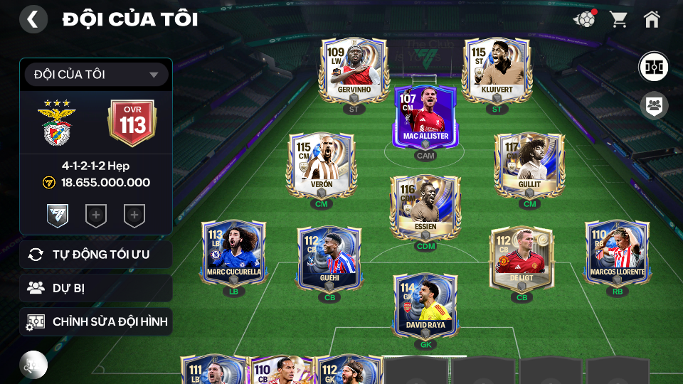 Acc ACC5 #Gullit 117 + ĐH OVR 113 