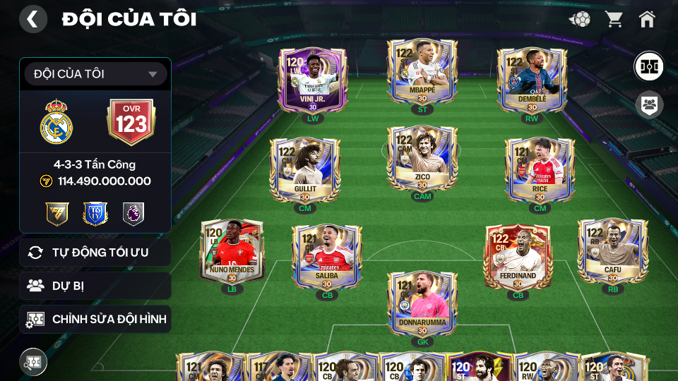 Acc ACC6 #ĐH 117B  8 CON 117 + 3B9 COIN  GRN TTT  