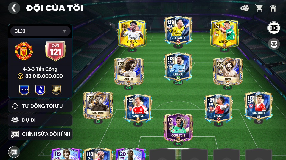 Acc ACC6 #ĐH 88B RONALDO 119 + 3 CON 118 + 3 CON 117 + 400 MẢNH HH ĐỔI ĐƯỢC THÊM 1 CON 119 Garena TTT  