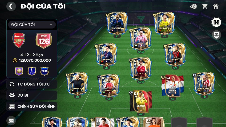 Acc ACC6 #ĐH 129B   11 CON 119   THIẾU 110 ĐIỂM LÊN OVR 127  Garena SĐT CHỜ ĐỔI 22/6 